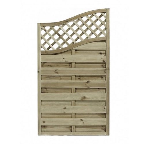 Omega Lattice Topped Fence Panel - 1.6m x 900mm Omega Wing