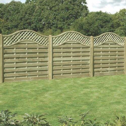 Omega Lattice Topped Fence Panel - 1.8m x 1.8m