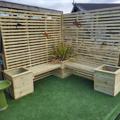 Planter Corner Bench Set